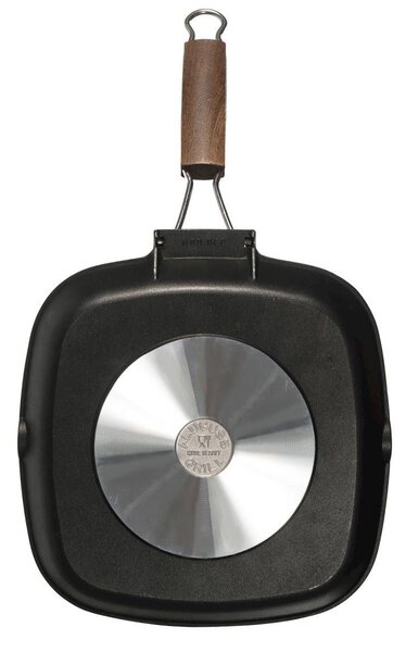 H&H Bistecchiera Antiaderente Pietra Manico Pieghevole Cm26