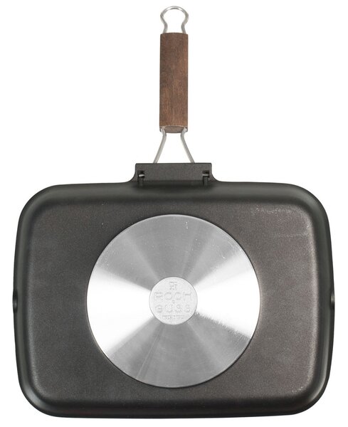 H&H Bistecchiera Antiaderente Pietra Manico Pieghevole 35x25
