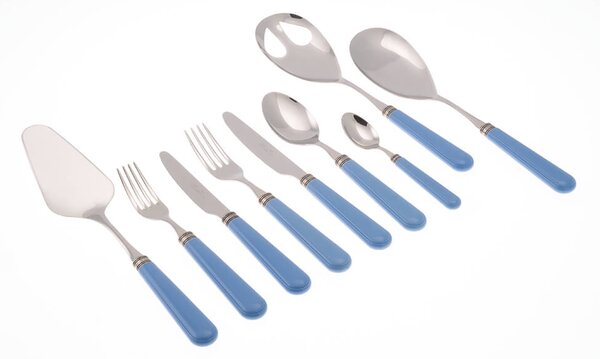 Servizio Set di Posate 75 Pezzi in Acciaio Inox Rivadossi Sandro Mistral Azzurro