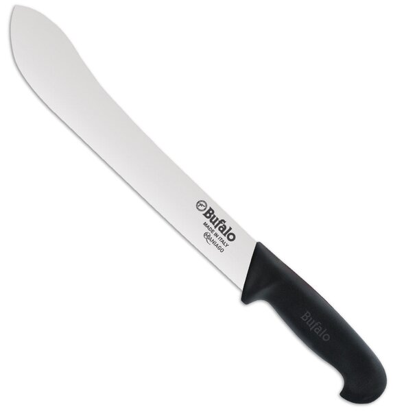 Coltello Scimitarra Lama 30 cm Bufalo Macello S116/30 Manico Nero