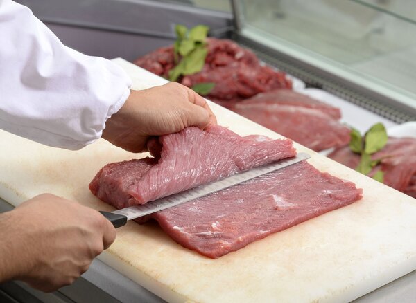 Coltello per Salmone Lama Alveolata 30 cm Bufalo S110/30 Manico Nero