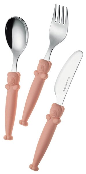 Set Posate per Bambini in Acciaio Eme Pappallegra Giallo