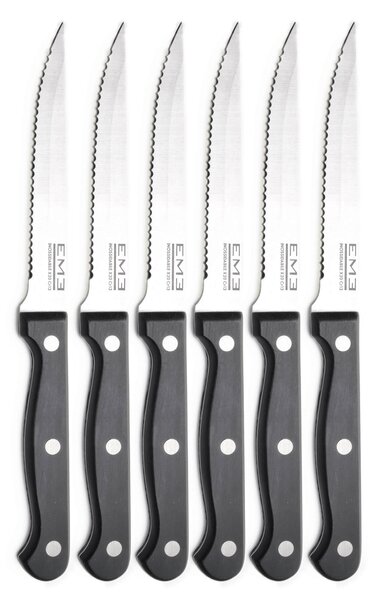 Set Coltelli per Bistecca 6 Pezzi in Acciaio Eme Rodeo