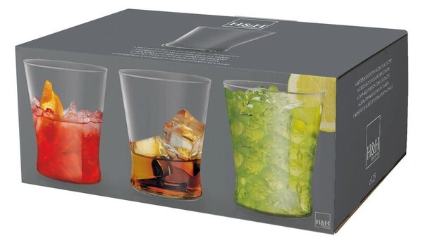 Set 6 bicchieri vino Conic in vetro cl 25