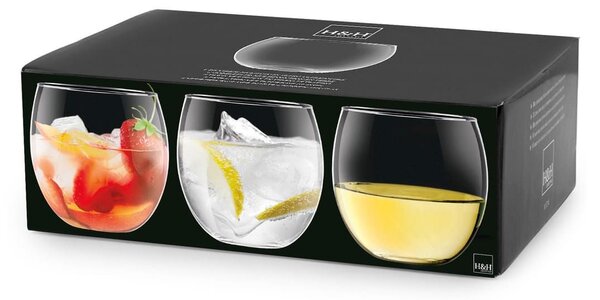 Set 6 bicchieri vino Bubbly in vetro cl 32