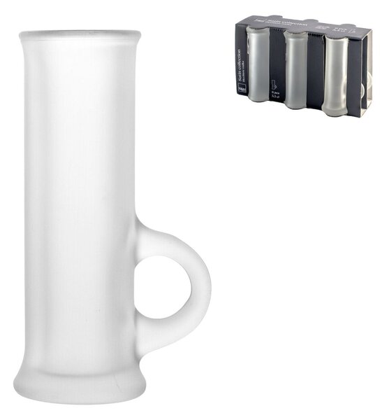 CHIO Set 6 Bicchieri In Vetro Wodka Satin Con Manico
