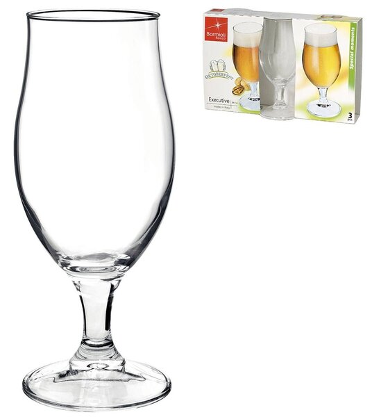 BORMIOLI ROCCO Set 3 calici birra Executive in vetro lt 0,3 cm 36,5