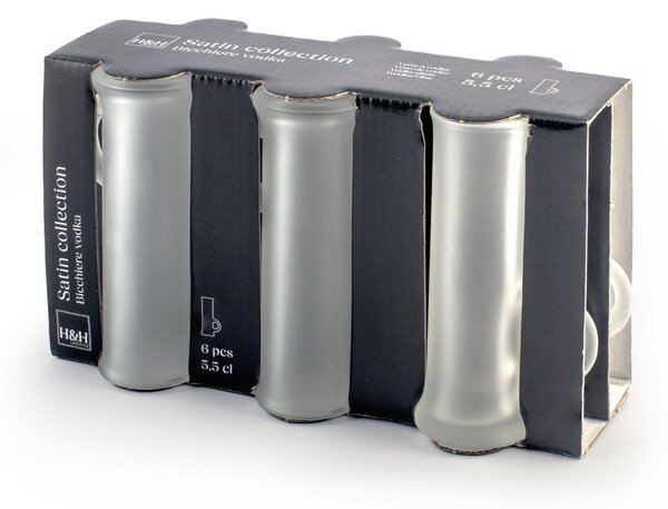 CHIO Set 6 Bicchieri In Vetro Wodka Satin Con Manico