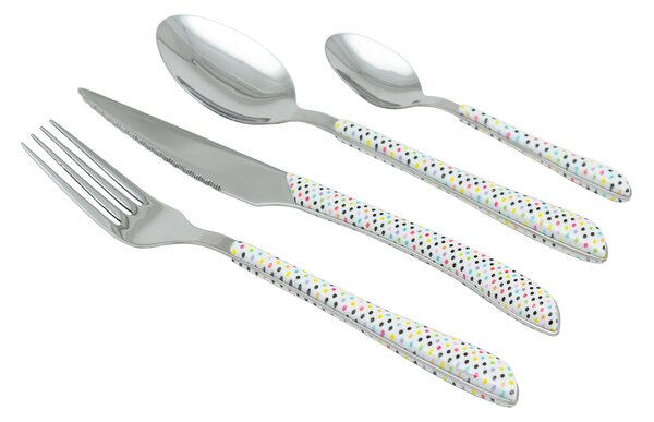 Servizio Set di Posate 24 Pezzi in Acciaio Collection Allegro Bianco