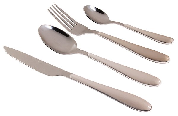Servizio Set di Posate 24 Pezzi in Acciaio Inox 18/10 Collection Panarea Grigio