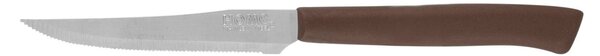 HOMe Set 6 coltelli bistecca Color Knife con lama in acciaio inox e manico marrone cm 11