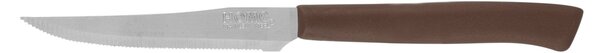 HOMe Set 6 coltelli bistecca Color Knife con lama in acciaio inox e manico marrone cm 11