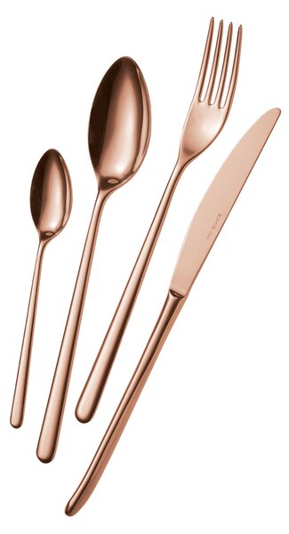Servizio Set di Posate 24 Pezzi in Acciaio 18/10 PVD Eme Venice Copper Bronze