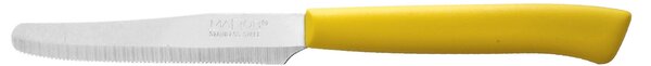 HOMe Set 6 coltelli tavola Color Knife con lama seghettata e manico giallo