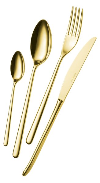 Servizio Set di Posate 24 Pezzi in Acciaio 18/10 PVD Eme Venice Tin Gold
