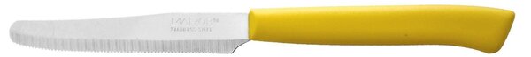 HOMe Set 6 coltelli tavola Color Knife con lama seghettata e manico giallo