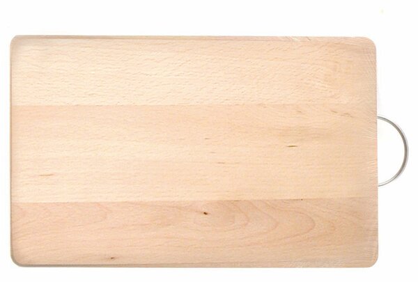HOMe Tagliere Natural in legno di faggio con maniglia cm 40x25x2,2 h