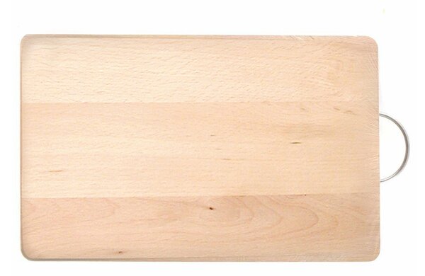 HOMe Tagliere Natural in legno di faggio con maniglia cm 28x17x2,2 h