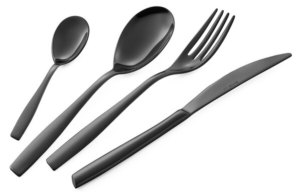 Servizio Set di Posate 24 Pezzi in Acciaio 18/10 PVD Eme Eleven Black