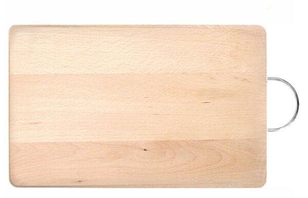 HOMe Tagliere Natural in legno di faggio con maniglia cm 35x23x2,2 h