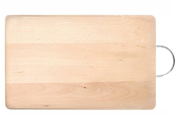 HOMe Tagliere Natural in legno di faggio con maniglia cm 35x23x2,2 h