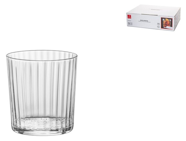 BORMIOLI ROCCO Set 12 bicchieri Exclusiva Negroni in vetro trasparente ottico cl 36