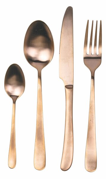 Servizio Set di Posate 24 Pezzi in Acciaio Rame Opaco VdE Tivoli 1996 Round