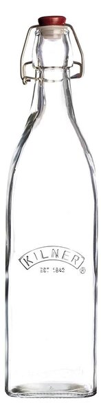 KILNER Bottiglia in vetro trasparente con chiusura clip Lt 1