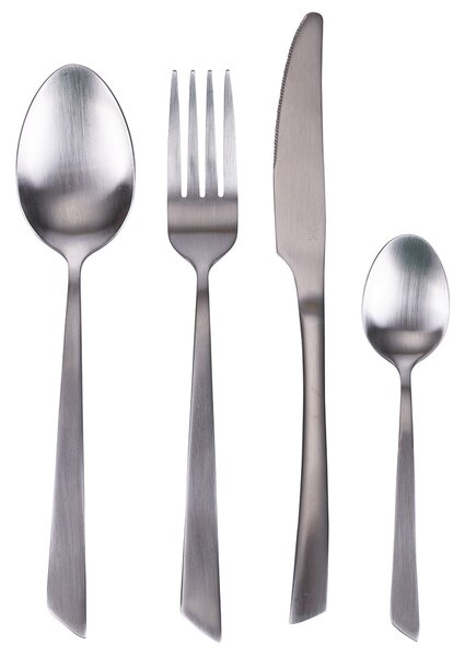 Servizio Set di Posate 24 Pezzi in Acciaio Silver Lucido VdE Tivoli 1996 Cut
