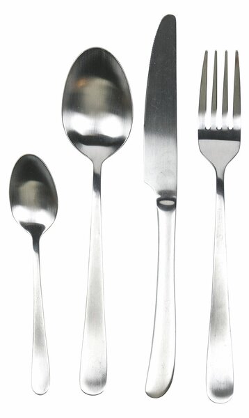Servizio Set di Posate 24 Pezzi in Acciaio Silver Opaco VdE Tivoli 1996 Round