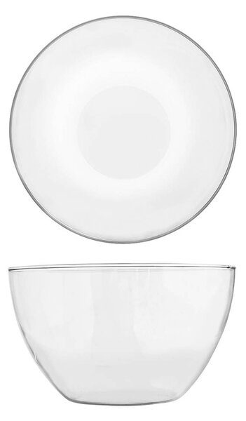 H&H Set 6 Coppa Bowl In Borosilicato Trasparente Cm 11,5