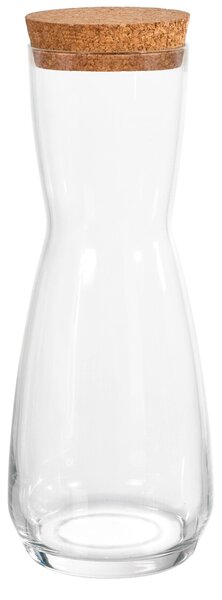 Brocca Ensemble in vetro trasparente tappo in sughero lt 1