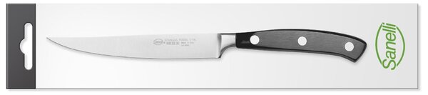 Coltello Costata Professionale Lama Liscia 12 cm Forgiato Sanelli Ergoforge