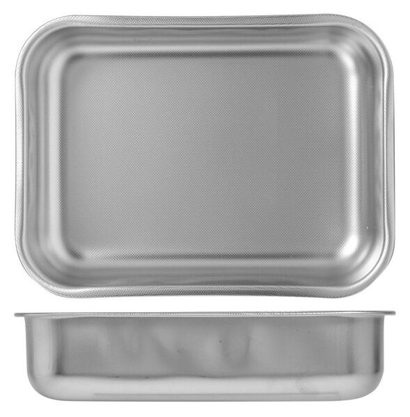 Teglia rettangolare alta Non Stick in acciaio inox cm 20x15x6h