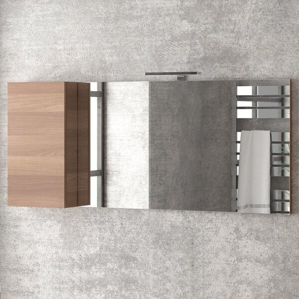 Specchio bagno 155cm pensile contenitore a sinistra | SP-155S - KAMALU