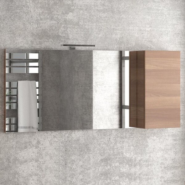 Specchio bagno 155cm pensile contenitore a destra SP-155S - KAMALU
