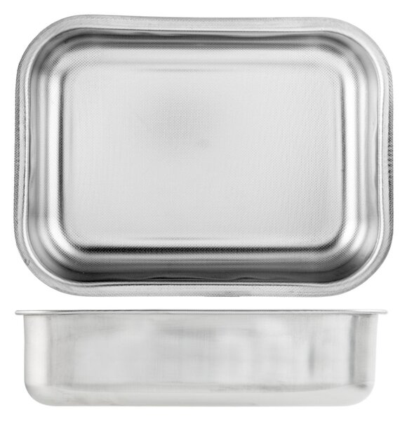 Teglia rettangolare alta Non Stick in acciaio inox cm 25x20x7h