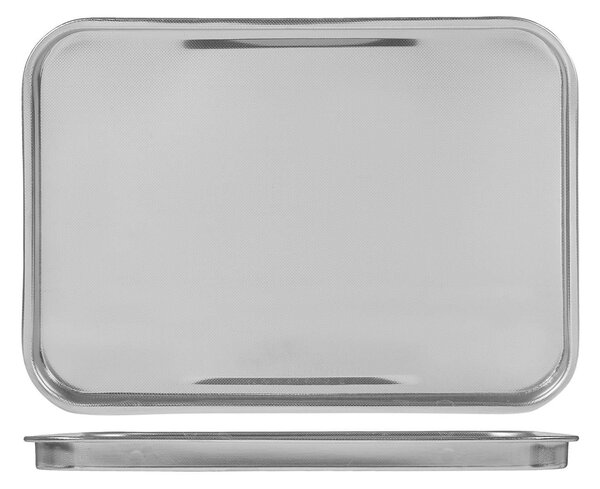 Teglia rettangolare bassa Non Stick in acciaio inox cm 40x29x4h