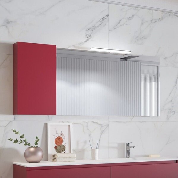 Specchio bagno 155cm pensile contenitore a sinistra | SP-155S - KAMALU
