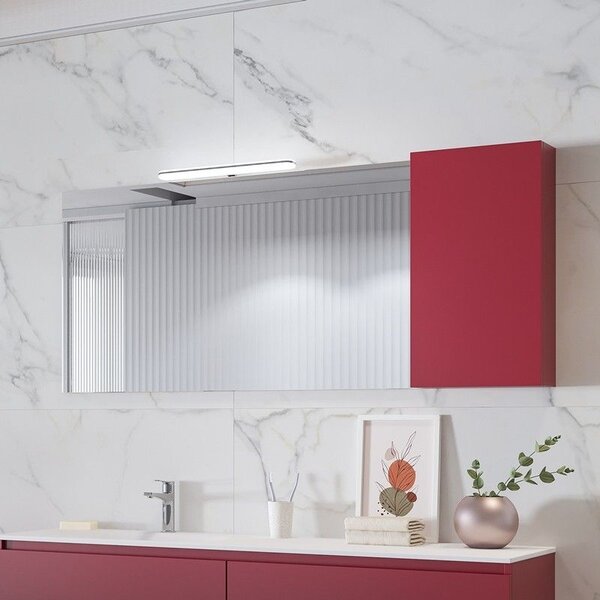 Specchio bagno 155cm pensile contenitore a destra SP-155S - KAMALU