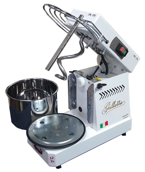 Impastatrice a Spirale Ribaltabile Vasca Estraibile 5Kg 350W Famag Grilletta IM 5S