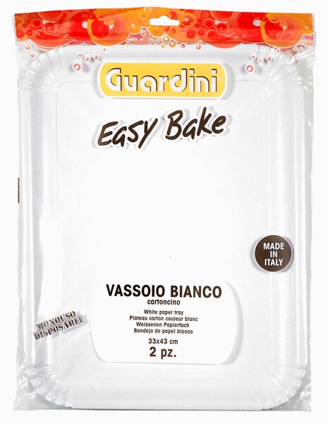 GUARDINI Set 2 Vassoi Carta Rettangolare Cm 43x33