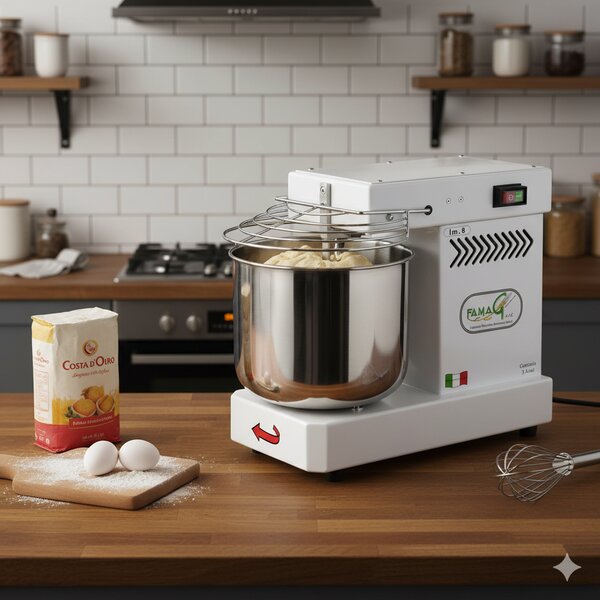 Impastatrice a Spirale Testa Fissa 8Kg 350W Famag IM8/230