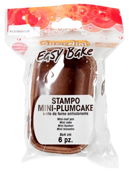 GUARDINI Set 6 Stampi Carta Plumcake Mini 8x4