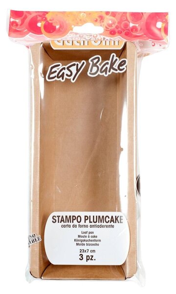 GUARDINI Set 3 Stampi Carta Plumcake Cm 23x7