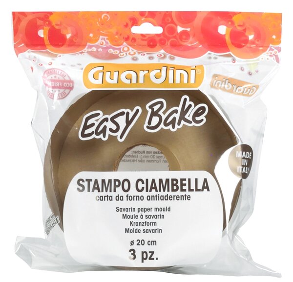 GUARDINI Set 3 Stampi Carta Ciambella Con Fori Cm 20