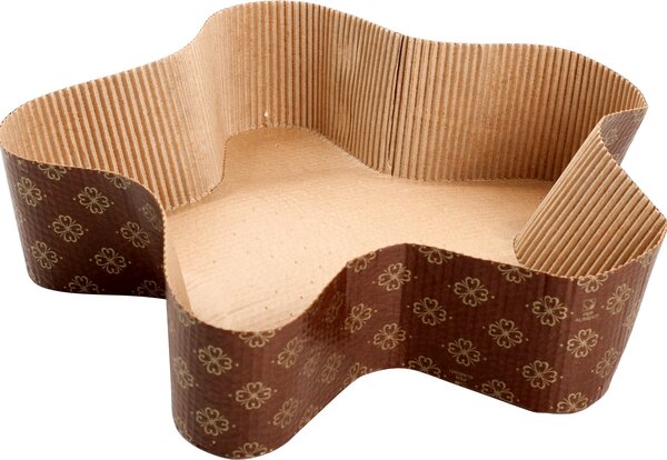 GUARDINI Set 3 Stampi Pandoro Stella Easybake In Carta Cm 25x25x6h