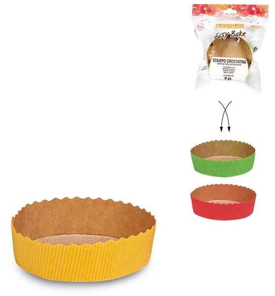 GUARDINI Set 6 Stampi Carta Tortina Cm 10x3h