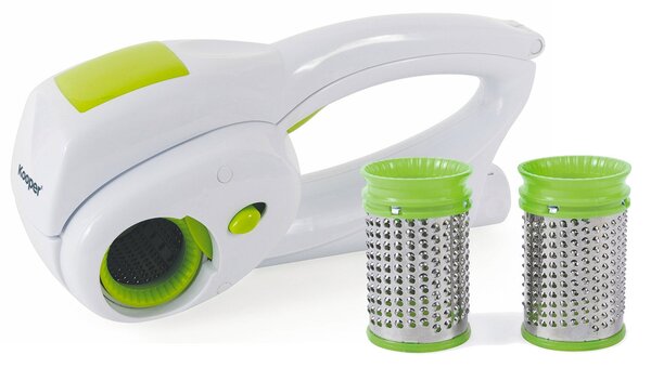 Grattugia Elettrica a Batteria Ricaricabile Kooper Parmix Bianca e Verde
