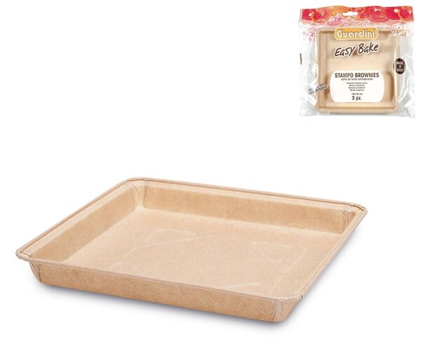 GUARDINI Set 3 Stampi Carta Brownies Cm 16x16